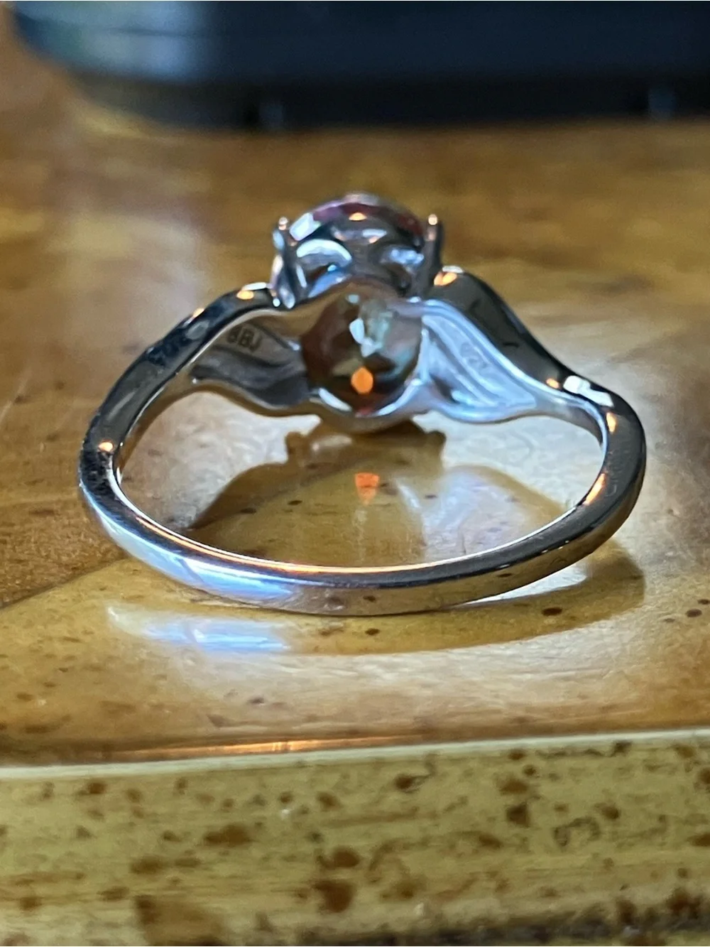 Northern Lights Quartz Diamond Ring Size 9